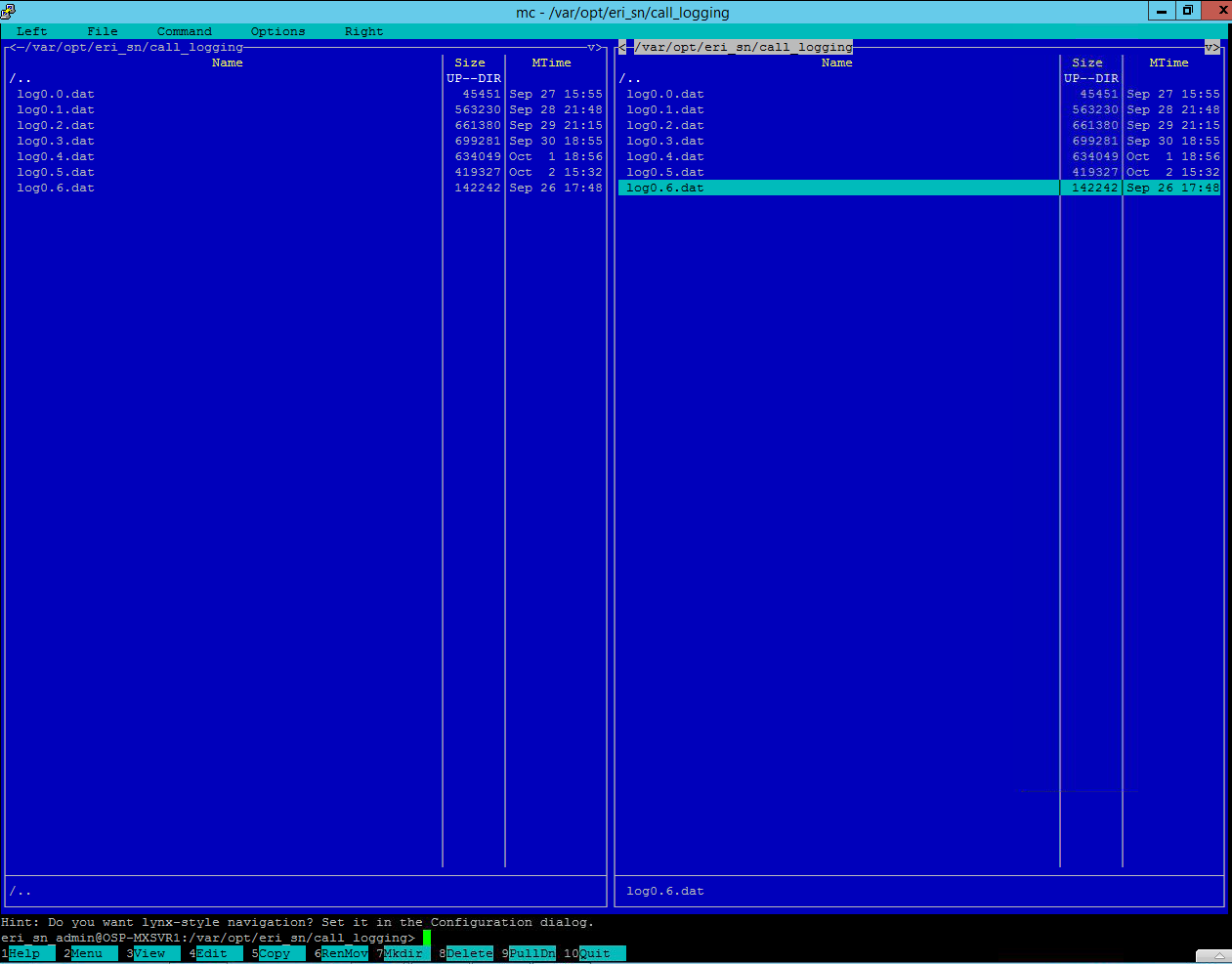 MX-One logging DB